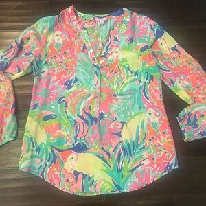 Lilly Pulitzer Multicolor Floral Blouse